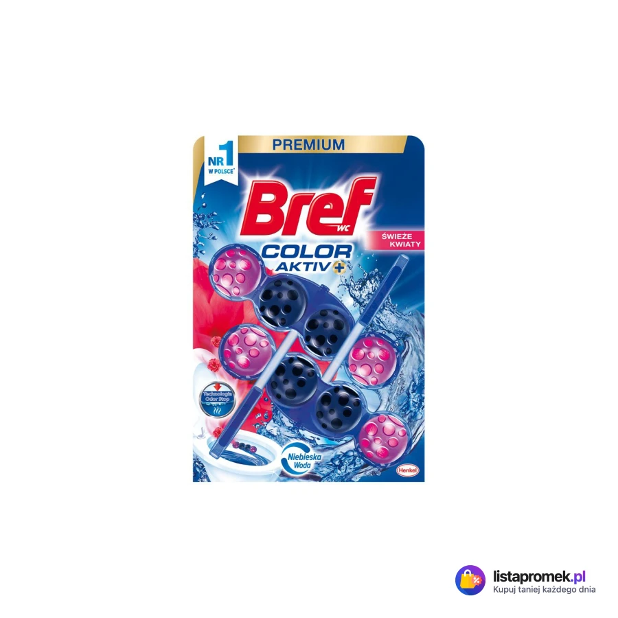 Zawieszka do WC Bref Color Aktiv, różne rodzaje, 4x50 g