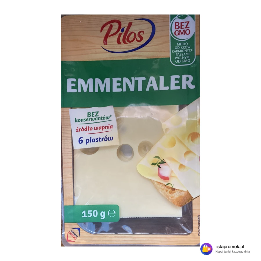 Ser emmentaler w plastrach