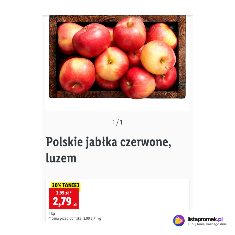 Jabłko polskie czerwone luzem