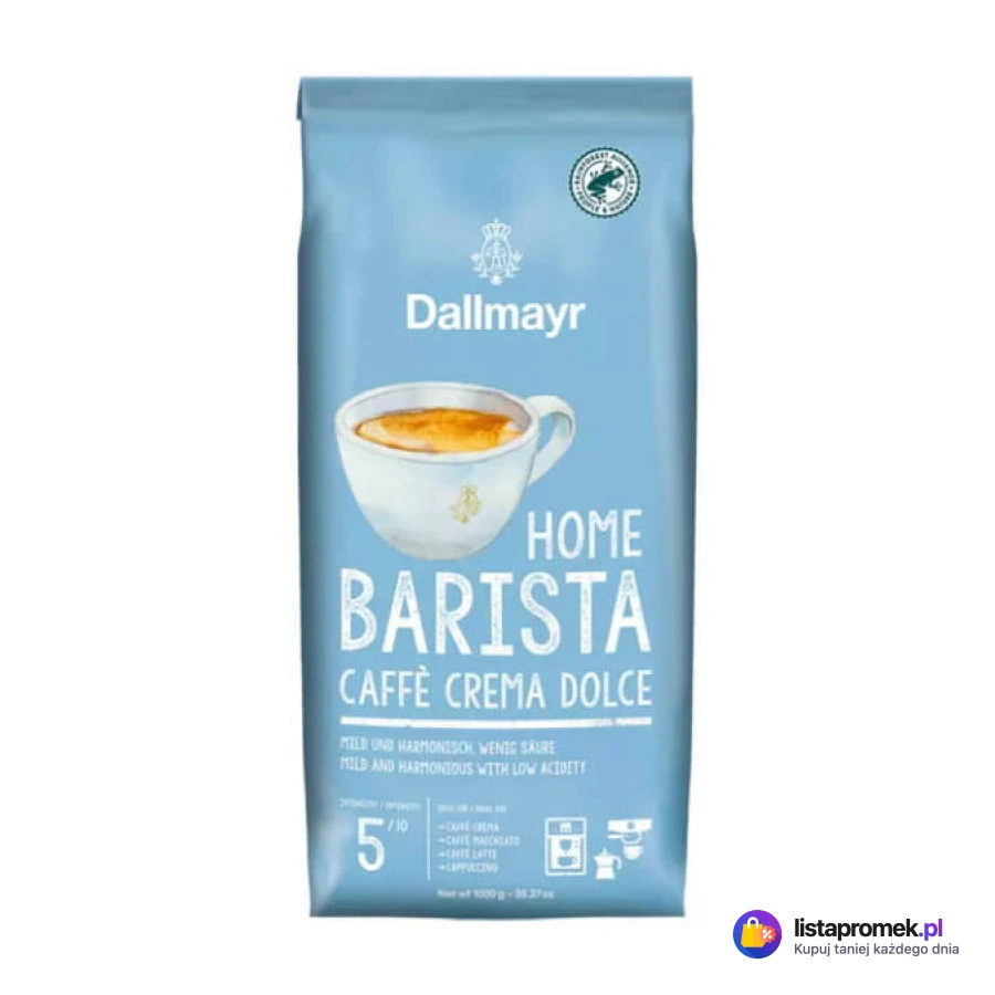 Kawa ziarnista Dallmayr Home Barista, różne rodzaje