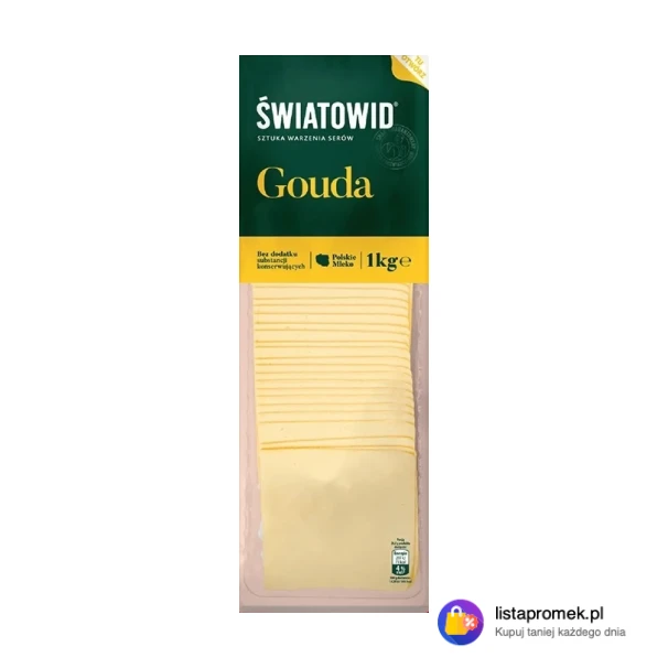 Ser żółty Gouda w plastrach
