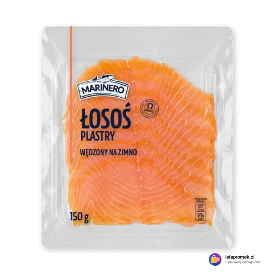 Łosoś norweski wędzony na zimno w plastrach