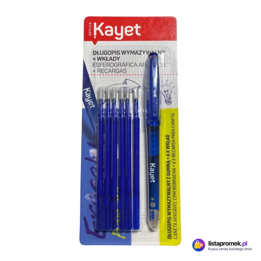Długopis wymazywalny, różne wzory i kolory