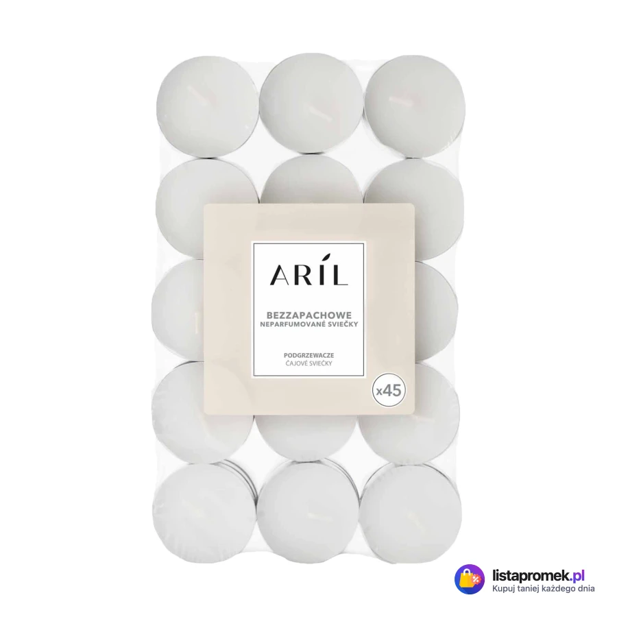 Podgrzewacze tealight 45 sztuk, bezzapachowe
