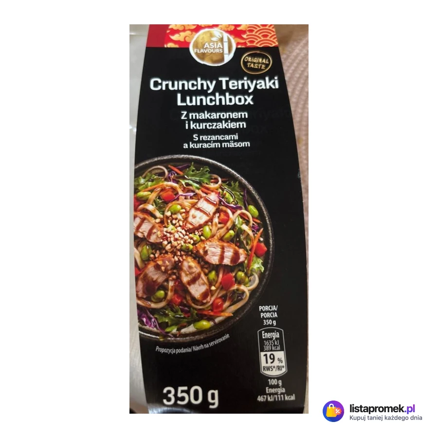 Crunchy Teriyaki Lunchbox z makaronem i kurczakiem Asia Flavours