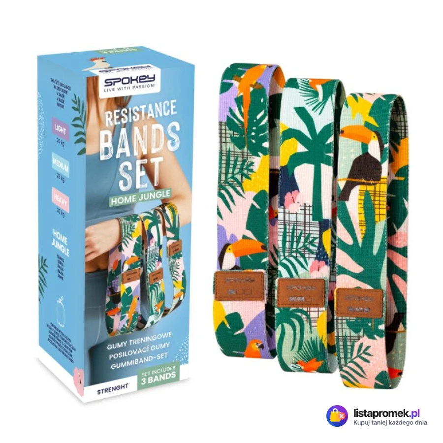 Zestaw gum oporowych Home Jungle Set 3 szt., różne poziomy oporu