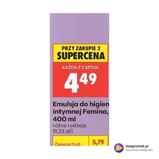 Emulsja do higieny intymnej Femina