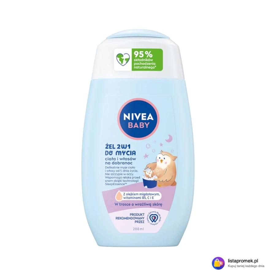 Żel 2w1 lub mleczko NIVEA Baby, 500 ml