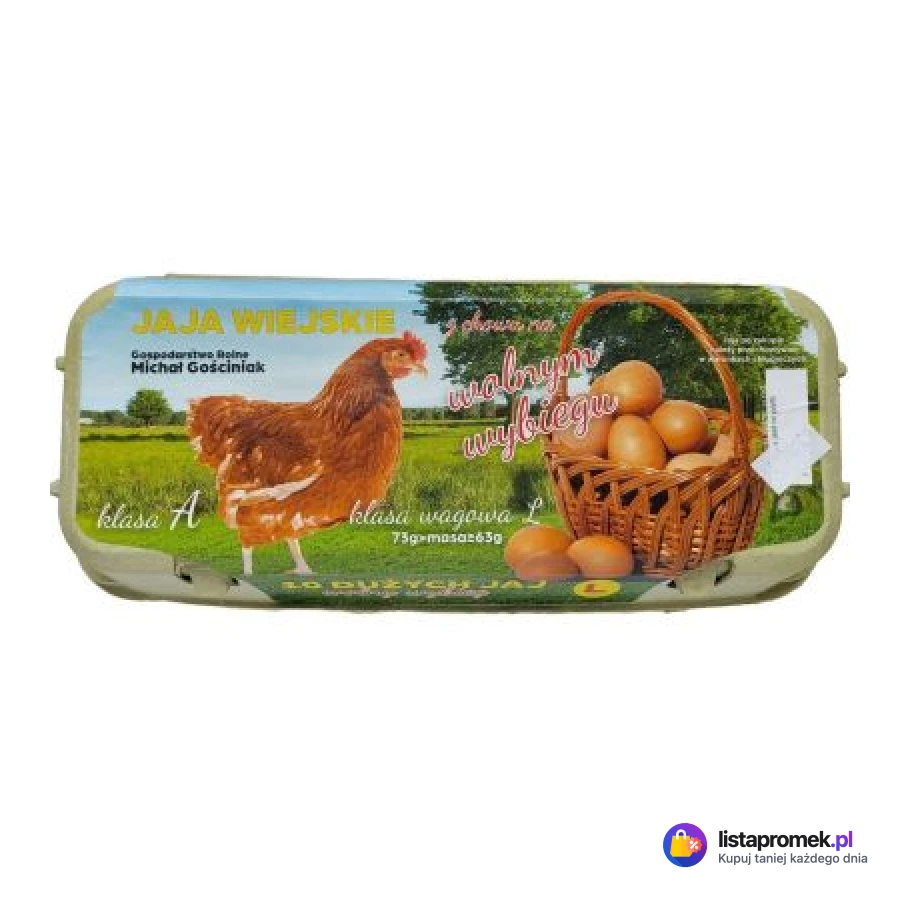 Jaja kur z wolnego wybiegu, rozm. L