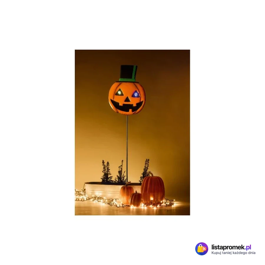 Ozdoba ogrodowa na Halloween - dynia, wym.: 25,2 x 25,2 x 20,2 cm