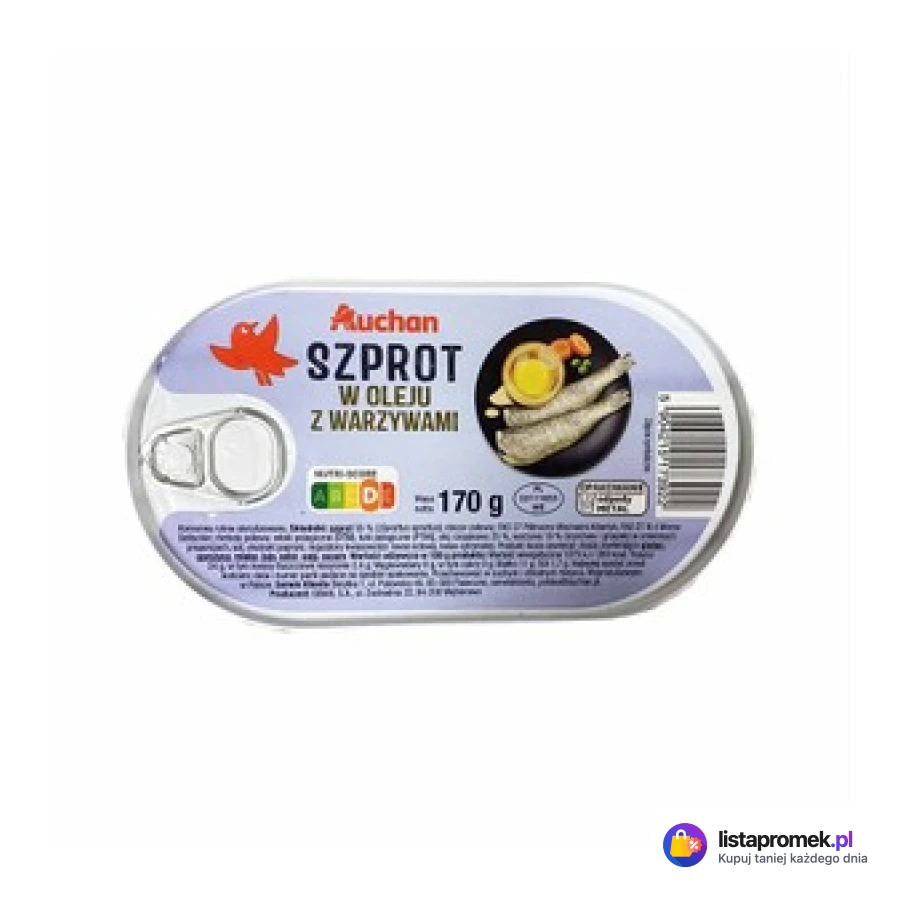 Szproty wędzone, w oleju z warzywami lub w sosie pomidorowym