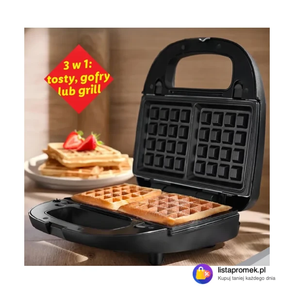 Opiekacz 3 w 1 z wymiennymi płytkami