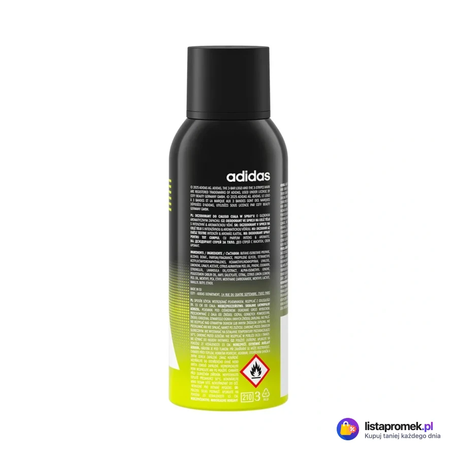 Dezodorant w sprayu Adidas, wybrane rodzaje
