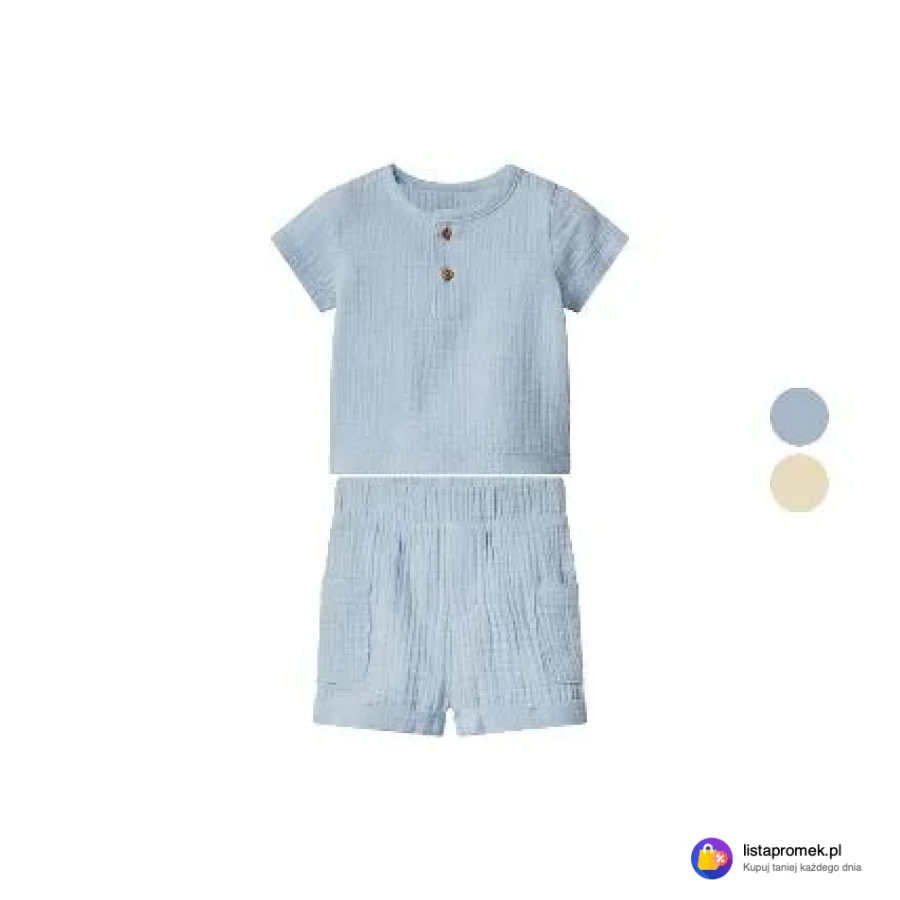 Komplet niemowlęcy z bawełny muślinowej