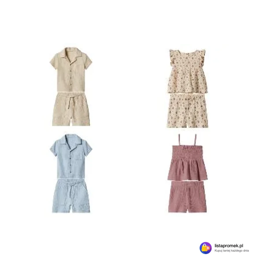 Komplet dziecięcy z bawełny muślinowej