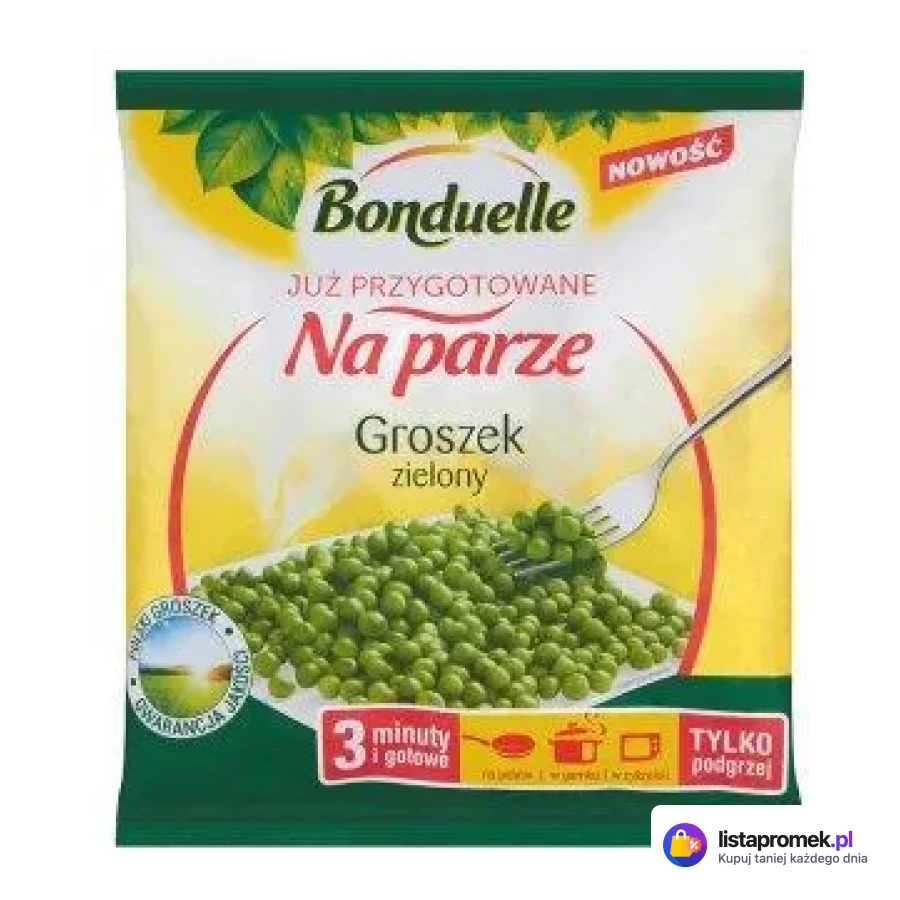 Groszek zielony na parze