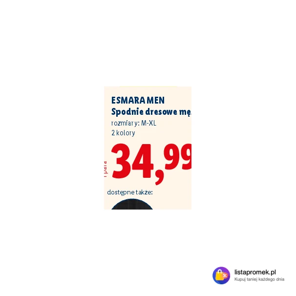 ESMARA MEN Spodnie dresowe męskie