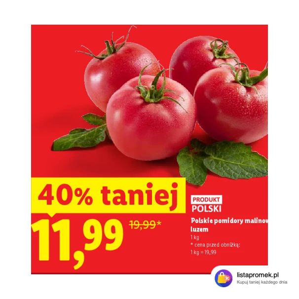 Polskie pomidory malinowe, luzem
