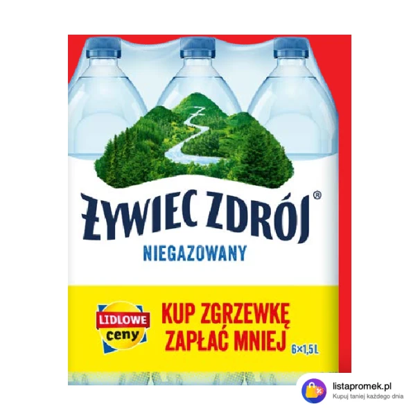 Woda źródlana niegazowana Sześciosztuk