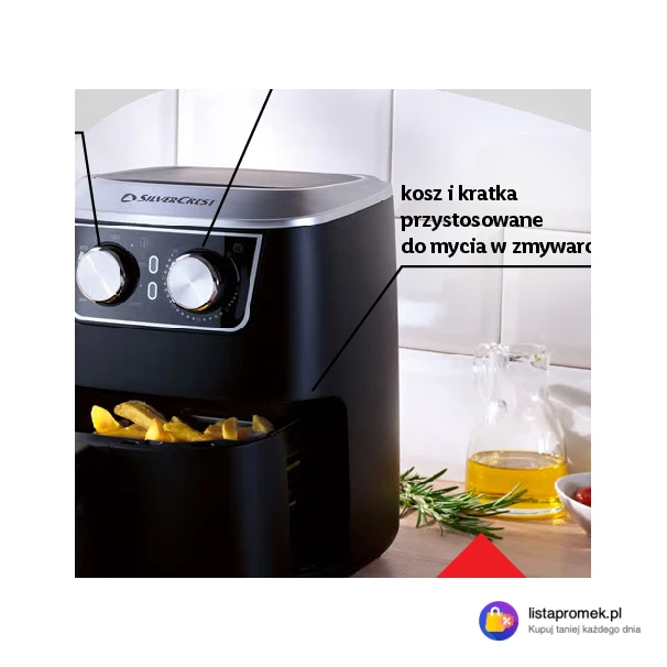 Frytkownica beztłuszczowa Air Fryer, 1000 W, 2 L