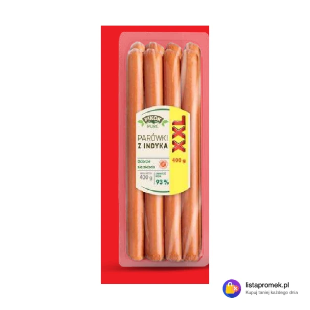 Parówki z indyka, XXL