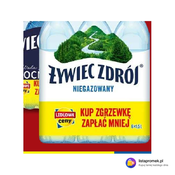 ŻYWIEC ZDRÓJ Woda źródlana gazowana lub niegazowana