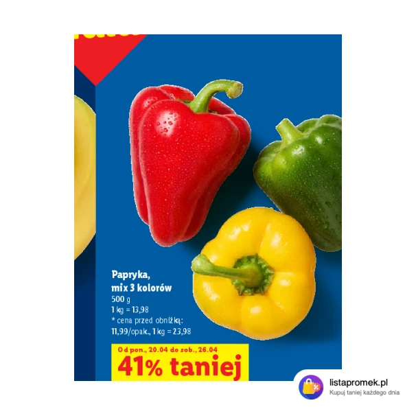 Papryka, mix 3 kolorów