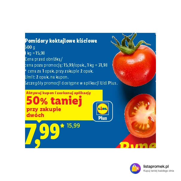 Pomidory koktajlowe kiściowe