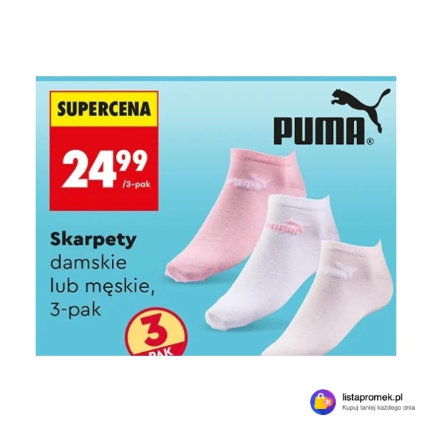 Skarpety damskie lub męskie, 3-pak