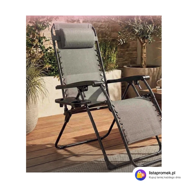 Fotel wielopozycyjny z podnóżkiem i podstawką