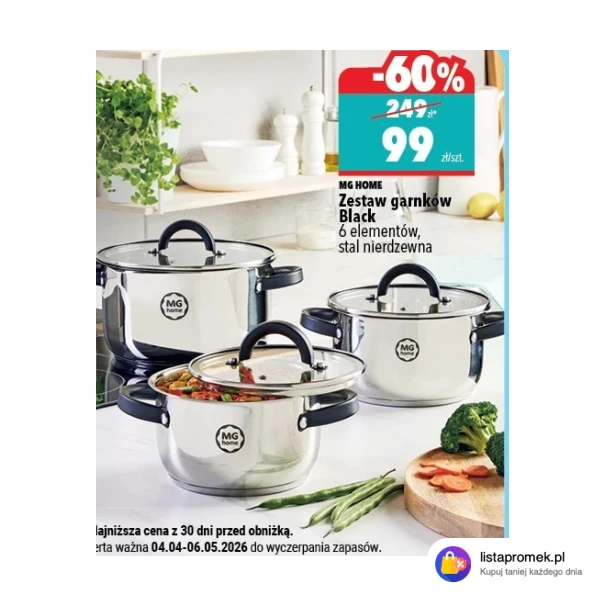 Zestaw garnków Black 6 elementów