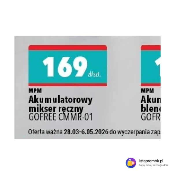 Akumulatorowy mikser ręczny GOFREE CMMR-01