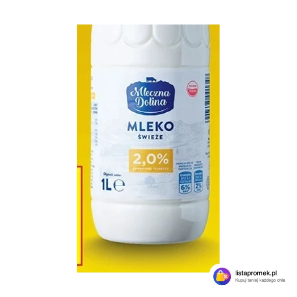Mleko świeże 2% Mleczna Dolina, 1 l