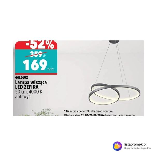 Lampa wisząca LED ZEFIRA 50 cm, 4000 K