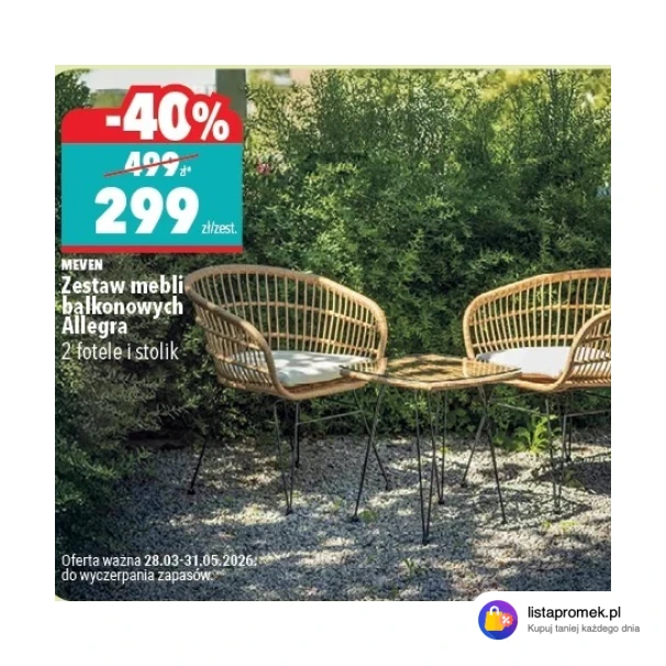 Zestaw mebli balkonowych Allegra