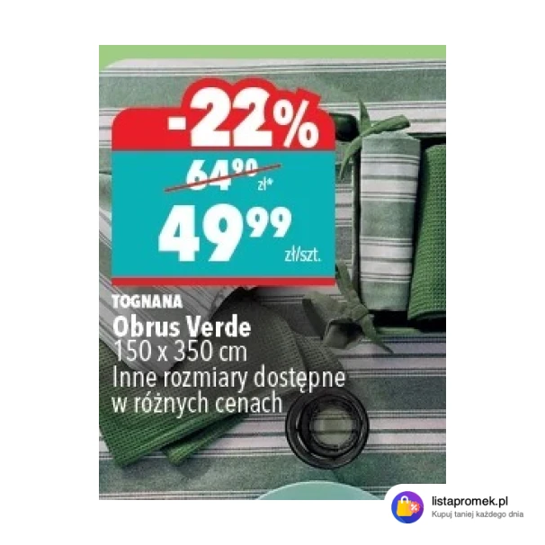 Obrus Verde 150 x 350 cm