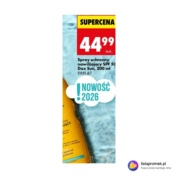 Spray ochronny nawilżający SPF 50 Dax Sun, 200 ml