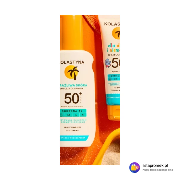 Krem ochronny dla dzieci i niemowląt SPF 50 Kolastyna, 75 ml