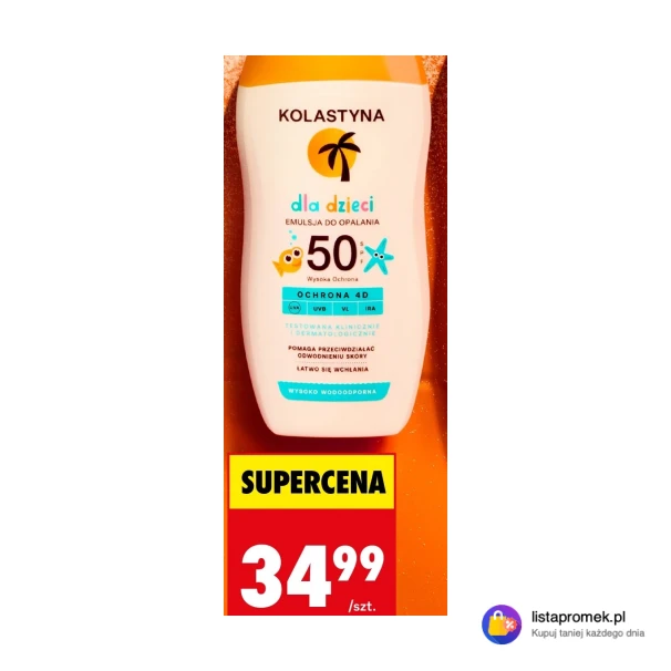 Emulsja do opalania dla dzieci SPF 50 Kolastyna, 150 ml