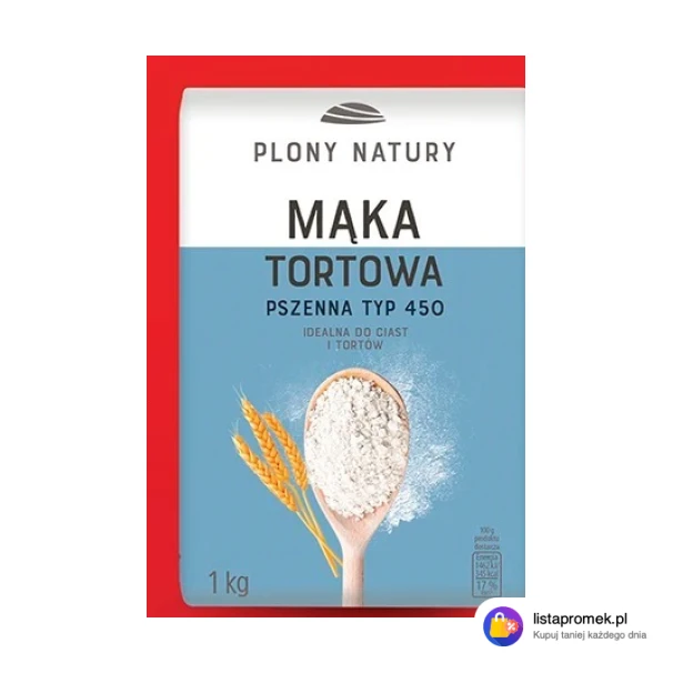 Mąka tortowa typ 450 Plony Natury, 1 kg