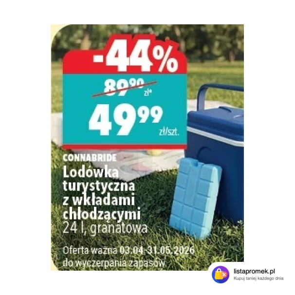 Lodówka turystyczną z wkładami chłodzącymi 24 l, granatowa