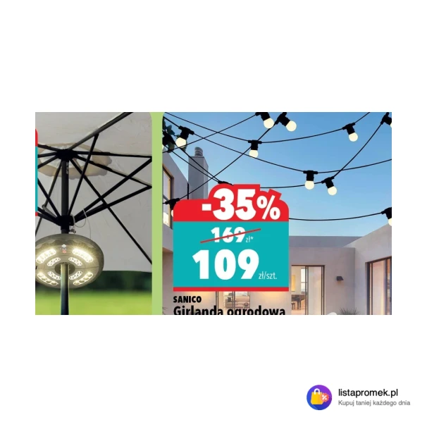 Lampa LED Goldlux Birra pod parasol ogrodowy, USB-C