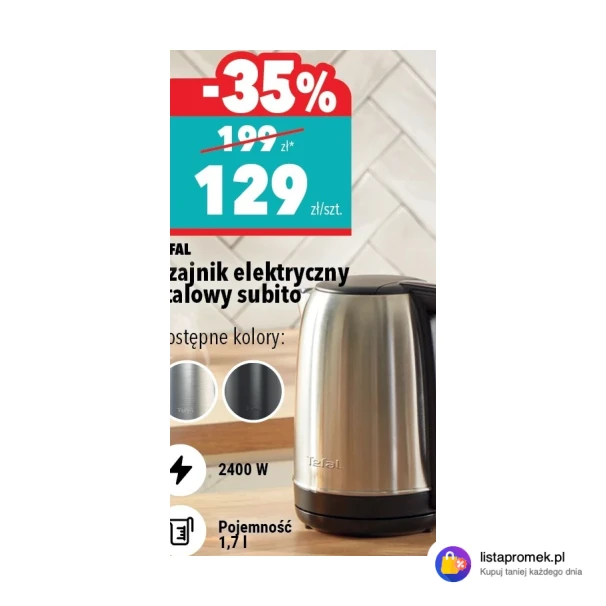 Czajnik elektryczny stalowy subito