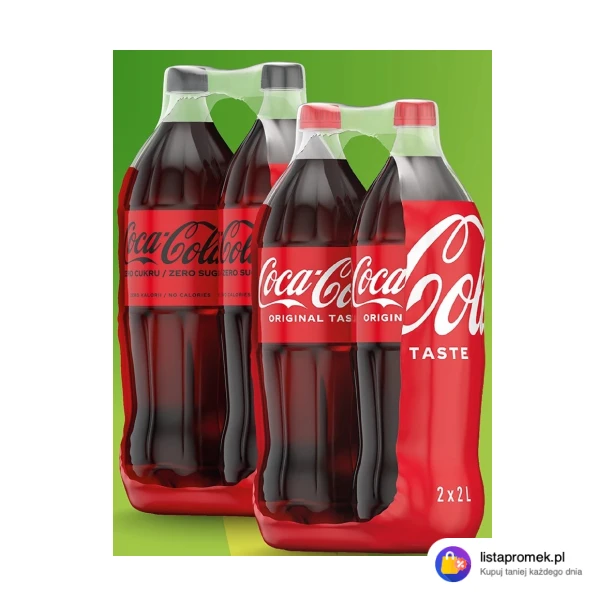Napój gazowany Coca-Cola lub Coca-Cola Zero Cukru, 2 l