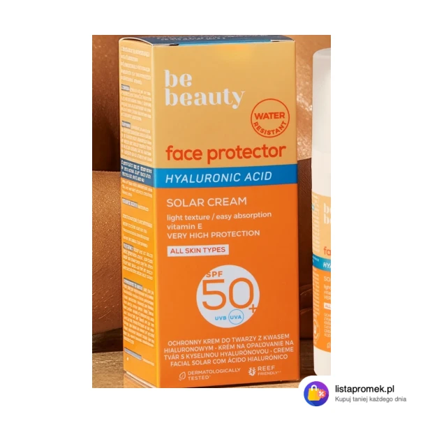 Ochronny krem do twarzy z kwasem hialuronowym SPF 50+