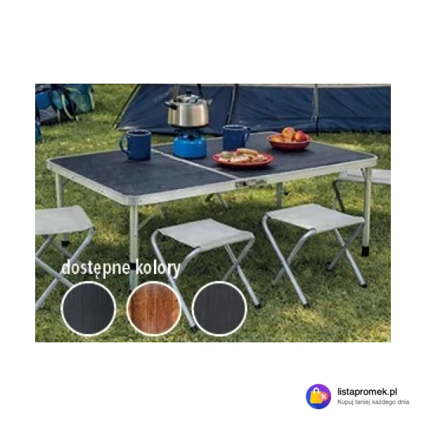 Zestaw kempingowy składany stolik kempingowe, 4 składane krzesła