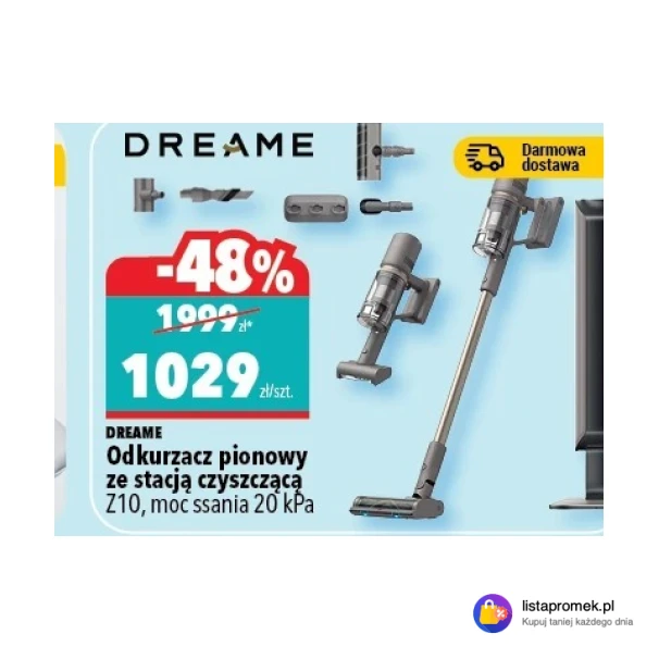 Odkurzacz pionowy ze stacją czyszczącą Z10, moc ssania 20 kPa