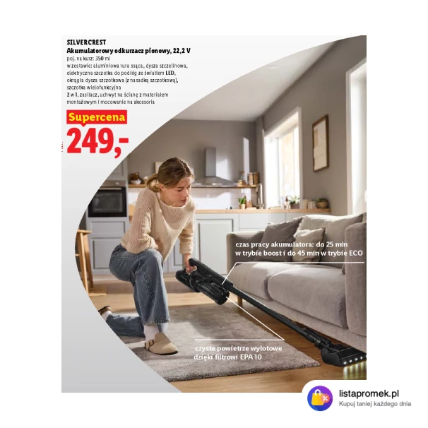 SILVERCREST Akumulatorowy odkurzacz pionowy, 22,2 V