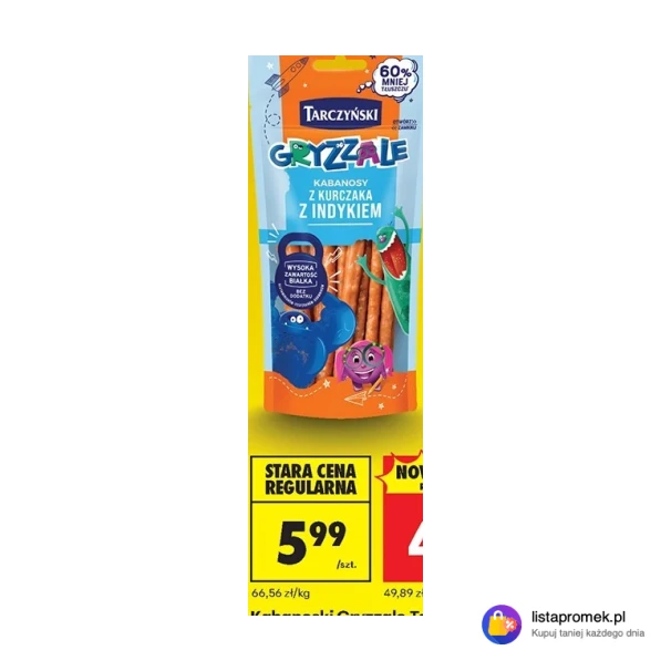 Kabanosy Gryzzale z kurczaka z indykiem