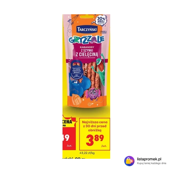 Kabanosy Gryzzale z szynki z cielęciną